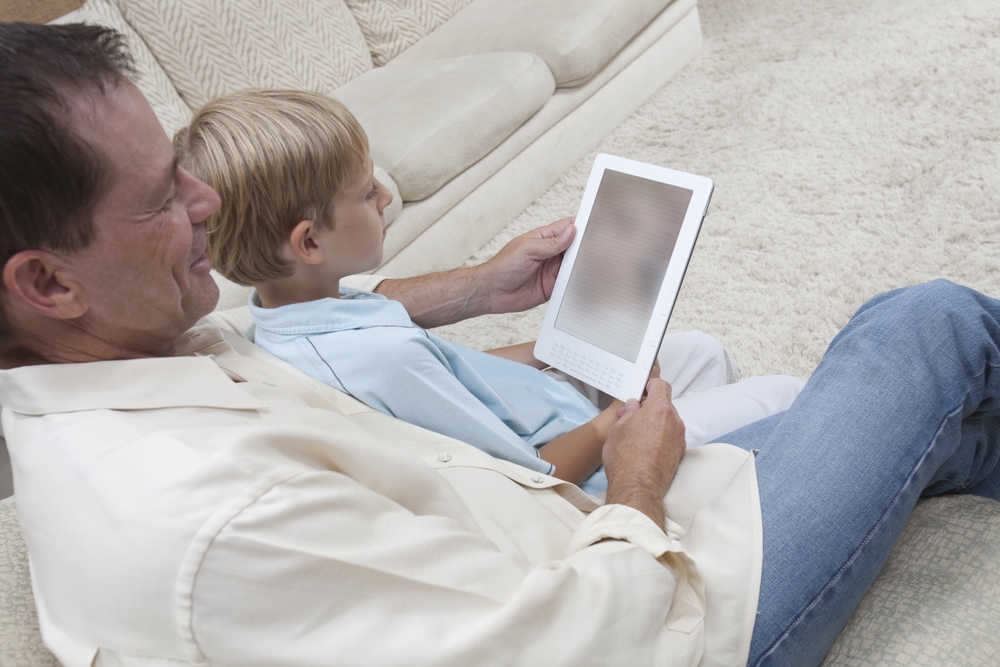 Father and son screen time